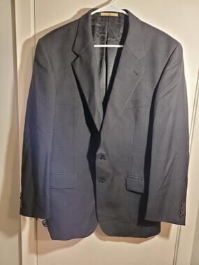 Joseph Abboud Nordstrom Mens 40R Gray Grey Plaid Wool Blazer Sport Coat Classic